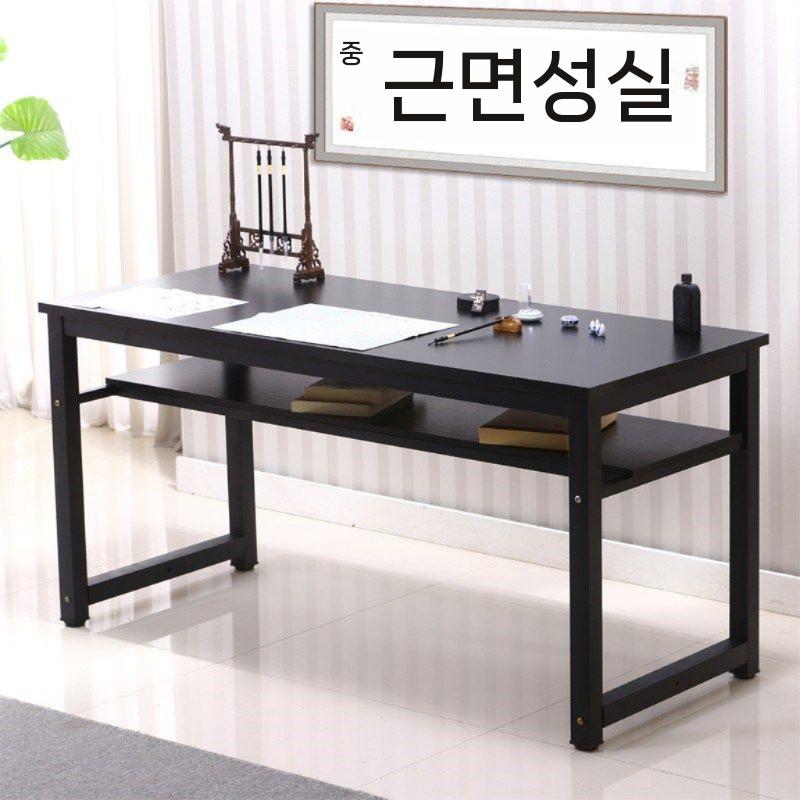 붓글씨 책상 서예 사무용 동양화 서재 사무실 화방 작업용 160x70x80 검정+흰색 이미지 6