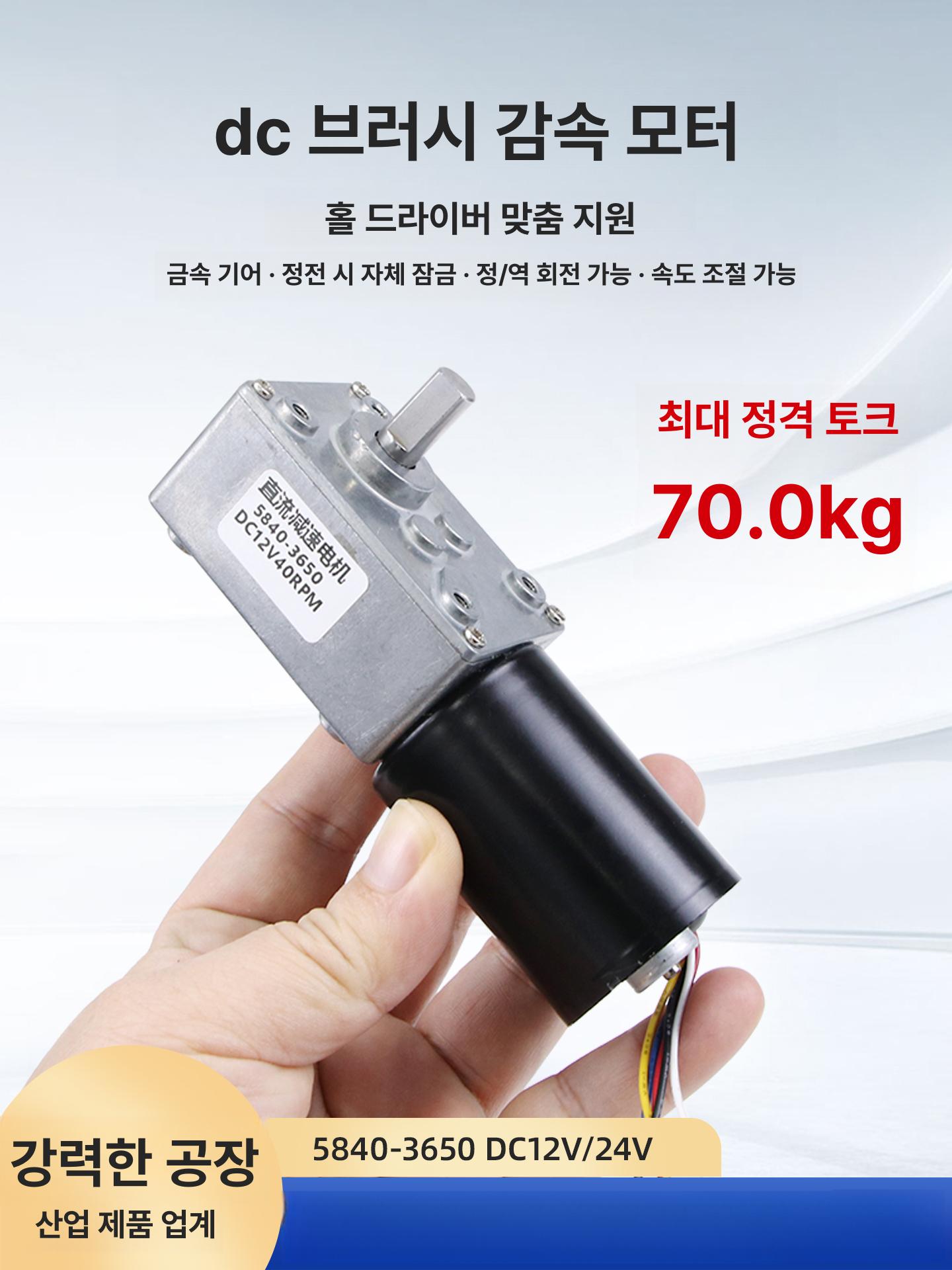 12v 감속모터 속도조절 소형 고토크 웜 실린더 감속 편심축 기어 단감속 샤프트 저속 - 상세 이미지 2