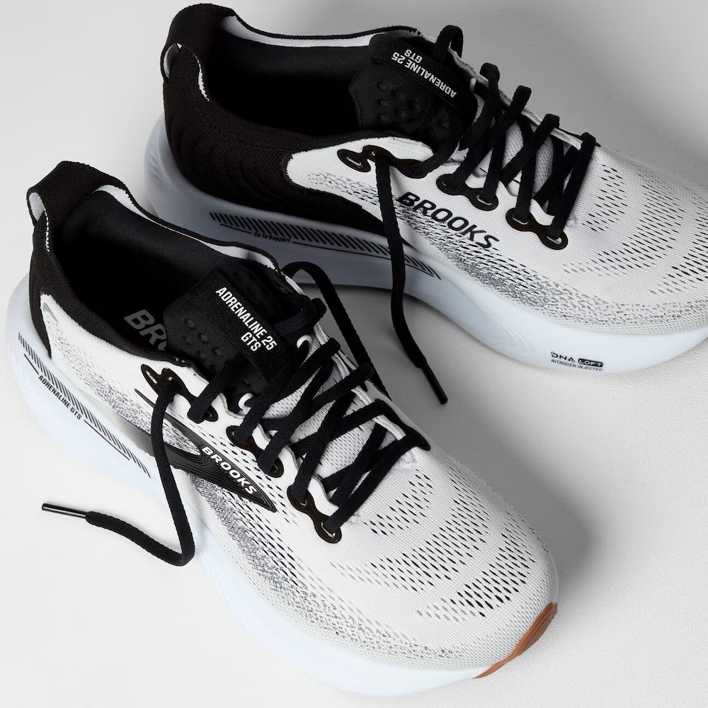 브룩스 Adrenaline GTS 25 여성 런닝화 운동화 White/Black/White - 상세 이미지 5