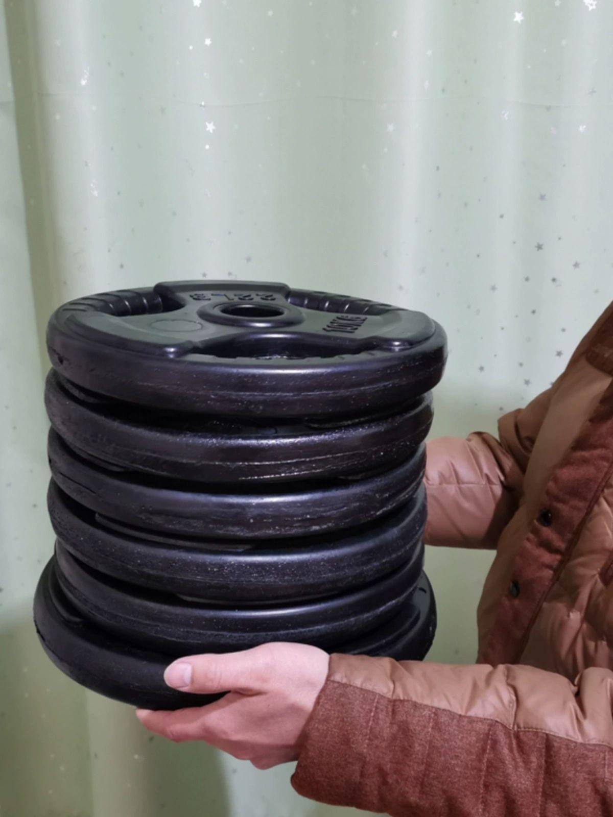 영상 바벨판 소품 경량 가벼운 가짜 연결판 헬스소품 덤벨 플레이트 폼 프리사이즈 소프트 - 상품 이미지