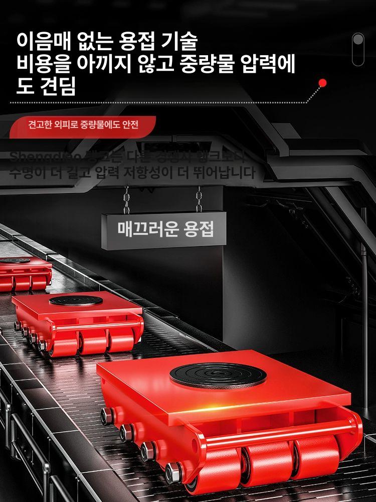 운반카트 바퀴 캐스터 산업용 단조 우레탄 카트 고정 인라인 경량 구르마 브레이크 고중량 - 상세 이미지 4