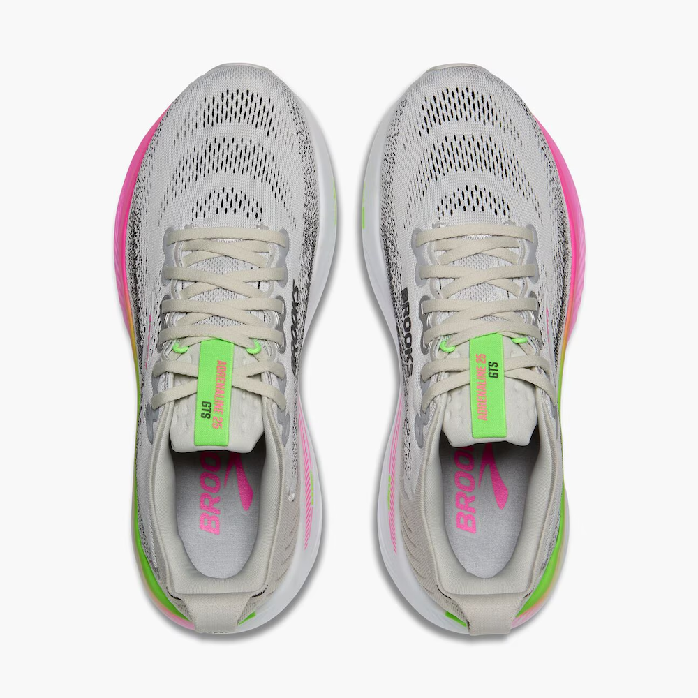 브룩스 Adrenaline GTS 25 여성 런닝화 운동화 Oyster/Pink/Green - 상세 이미지 3