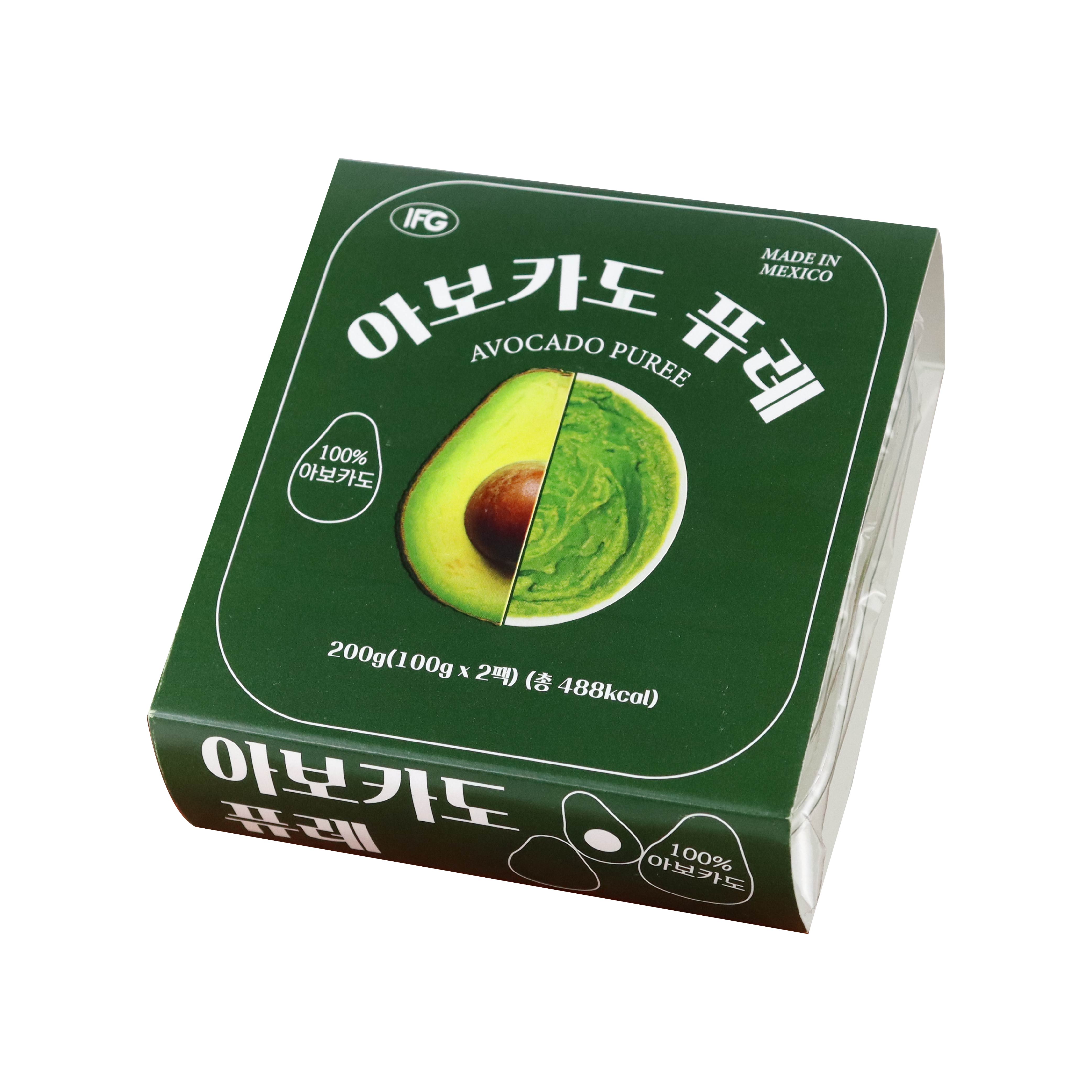 IFG 진짜 아보카도 퓨레 100g, 2개 타코 또띠아 부리또 스무디 스프레드 소스 재료 - 상세 이미지 4