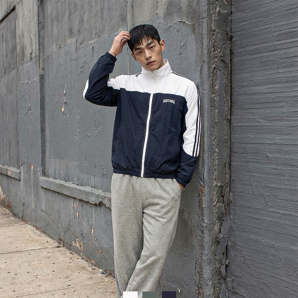 남자 바람막이 자켓 트랙자켓 봄 바람막이 스트릿 자켓 - 블랙카키