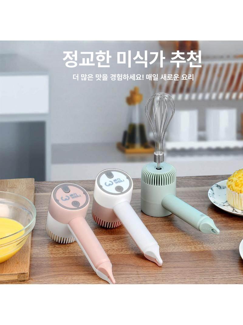 충전식 휘핑기 거품기 무선 미니 비터 휴대용 스탠다드 화이트 참고 퓨어블랙 핸드 베이킹 - 상세 이미지 4