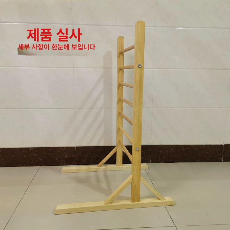 원목 벽사다리 슈로스바 스트레칭 운동 스툴바 가정용 요가 스톨바 프레임 발레 실내 사다리 - 상세 이미지 5