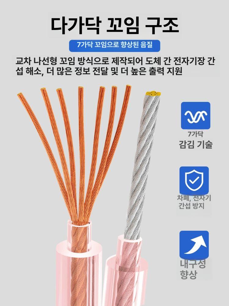 자동차 스피커 케이블 어댑터 오디오 와이어 플러그 커넥터 삼성호환 미니 변환기 헤드폰 - 상세 이미지 5