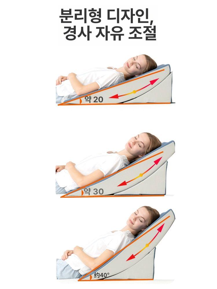 침대 쿠션 등받이 대형 보드 대형쿠션 순면 커버 등쿠션 허리 삼각 허리받침 쇼파 소파 - 상세 이미지 5