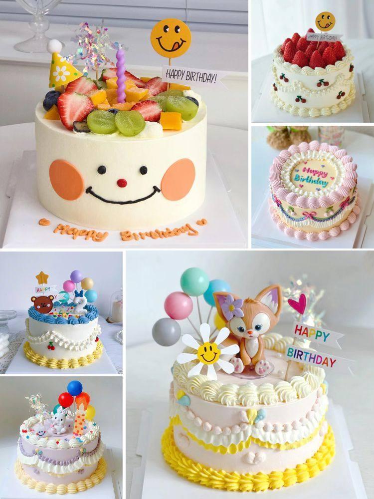 돌상 모형케이크 6인치 생일 페이크 장식 파티 샘플 크리스마스 케이크 파티용 웨딩 스타일 - 상품 이미지