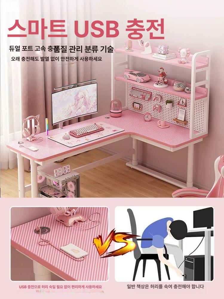 사무실 코너책상 원목 1인용 책장 기역자 가정용 심플 공부 사무용 모서리 코너형 서재 이미지 6