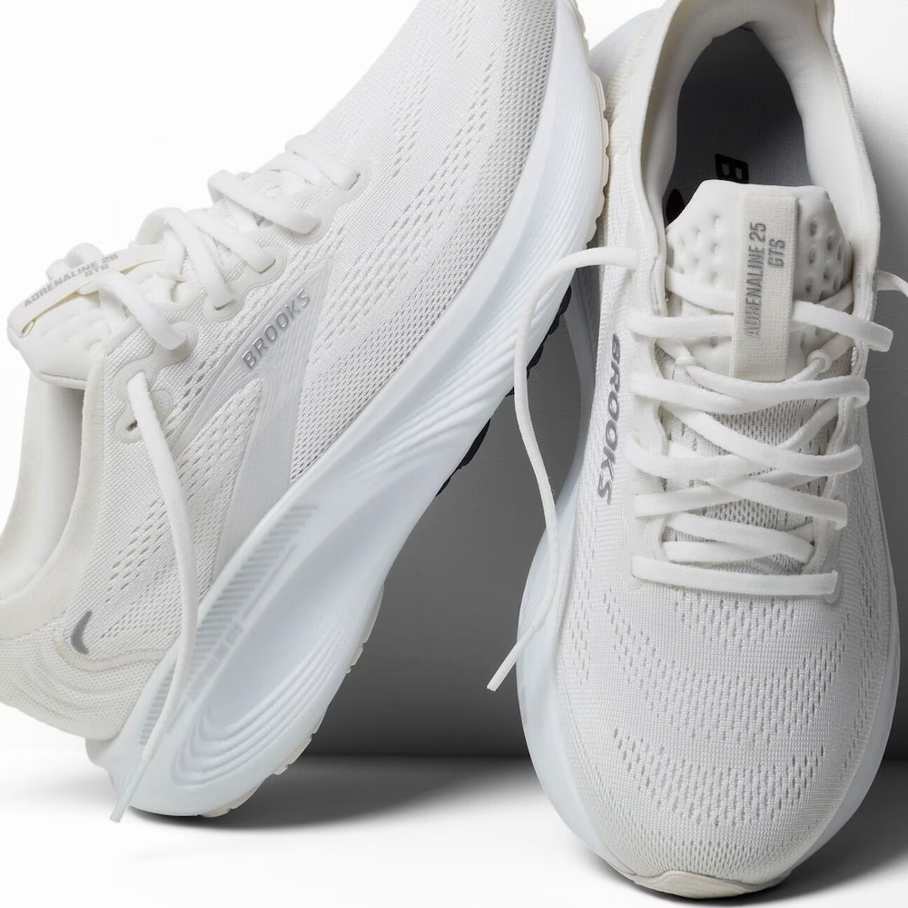 브룩스 Adrenaline GTS 25 여성 런닝화 운동화 White/White/Silver - 상세 이미지 5