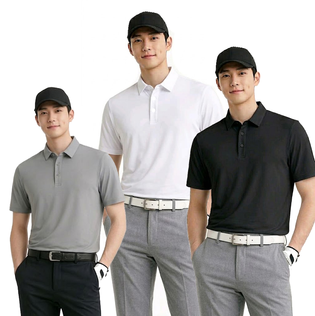 스윙데이즈 스프츠 반팔티셔츠 골프티셔츠 베이직 무지 반팔카라티셔츠 - 화이트