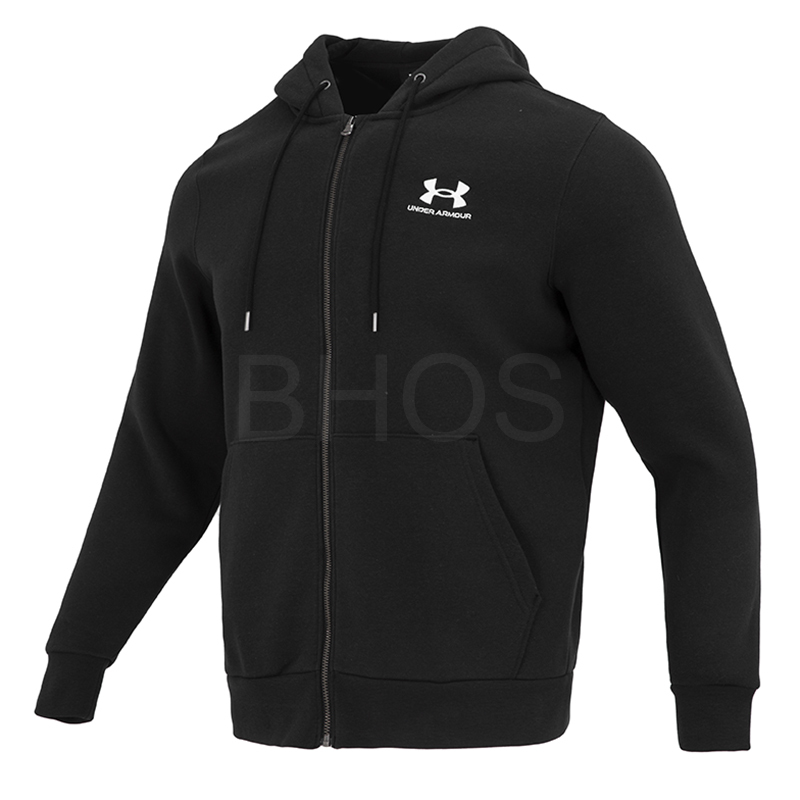 언더아머 UA Essential Fleece FZ Hood 블랙 남