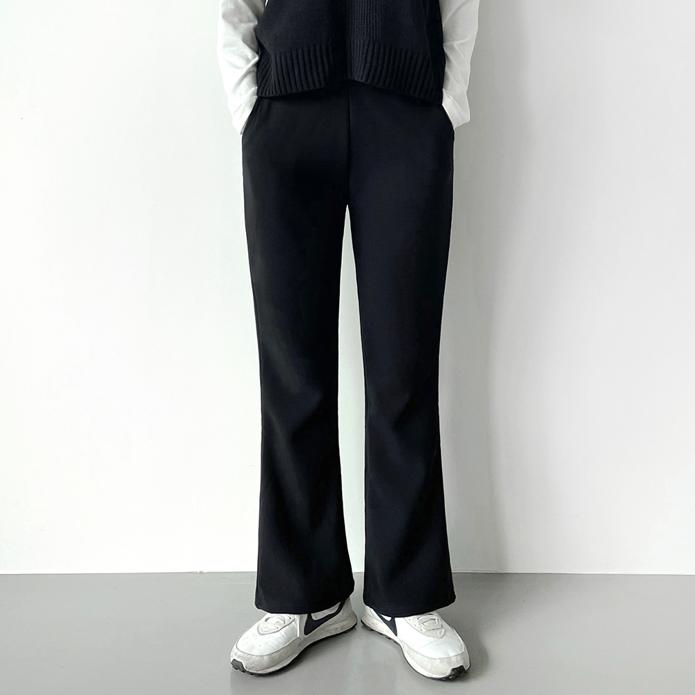 여성 브리넬 융털 기모 부츠컷 밴딩 팬츠 JB-1007279 - 네이비