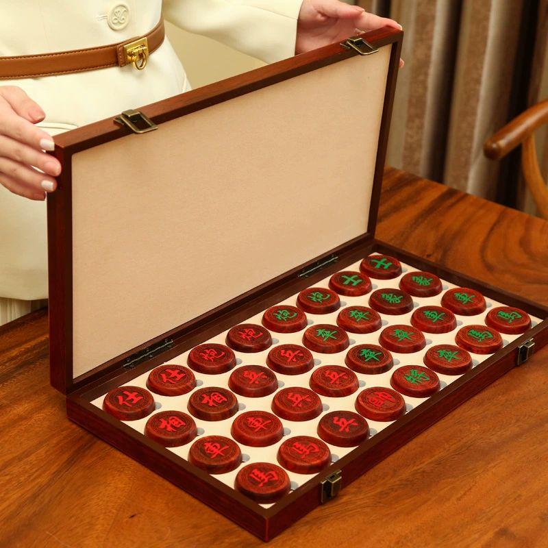 중국 장기판 원목 게임 폴딩 휴대용 선물용 보드게임 장기알 전통놀이 접이식 - 상세 이미지 3