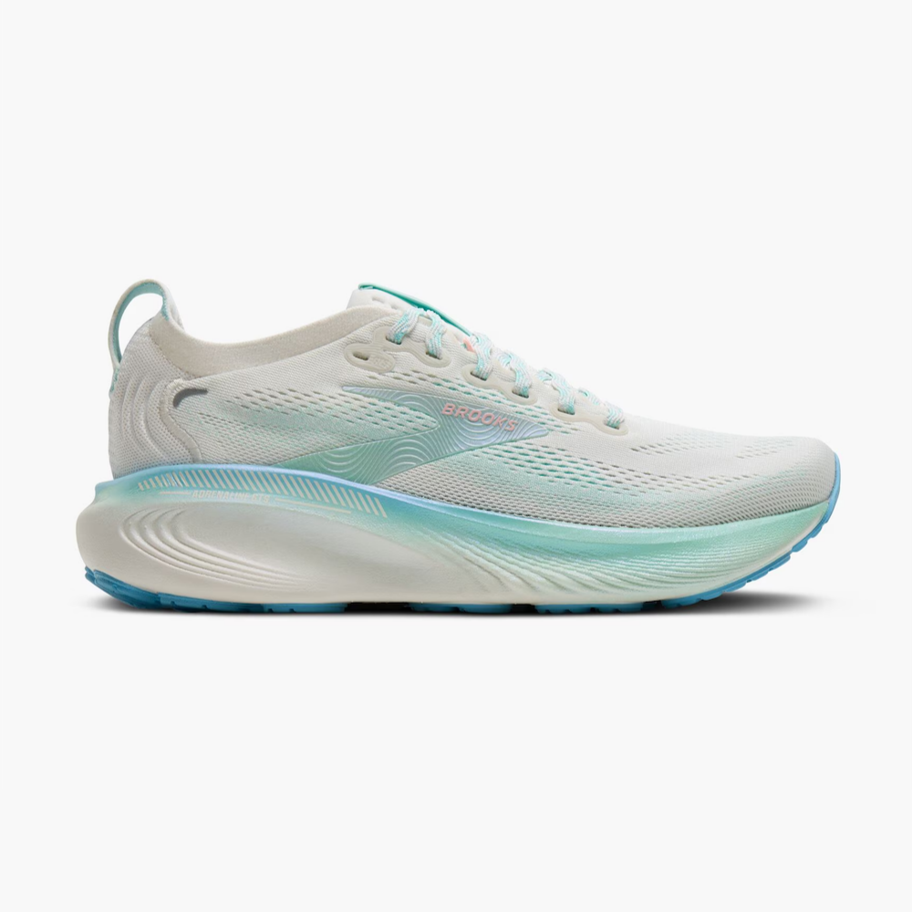 브룩스 Adrenaline GTS 25 여성 런닝화 운동화 White/Sea/Aqua - 상품 이미지