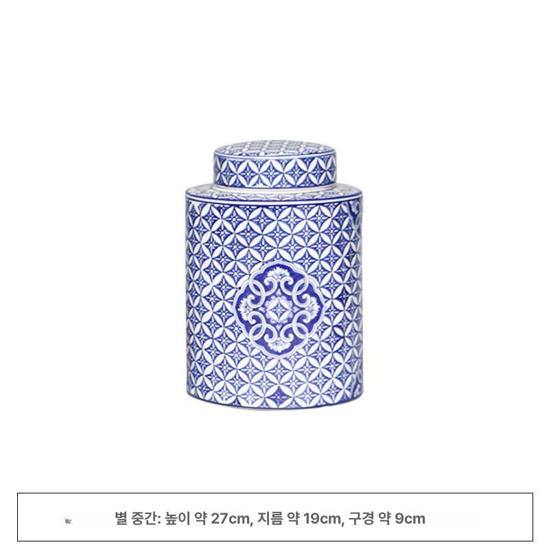 도자기 화병 소형 오리엔탈 찌그러진 탁상용 달항아리 감성 엔틱 소품 화기 홈 생화 오브제 - 상세 이미지 4