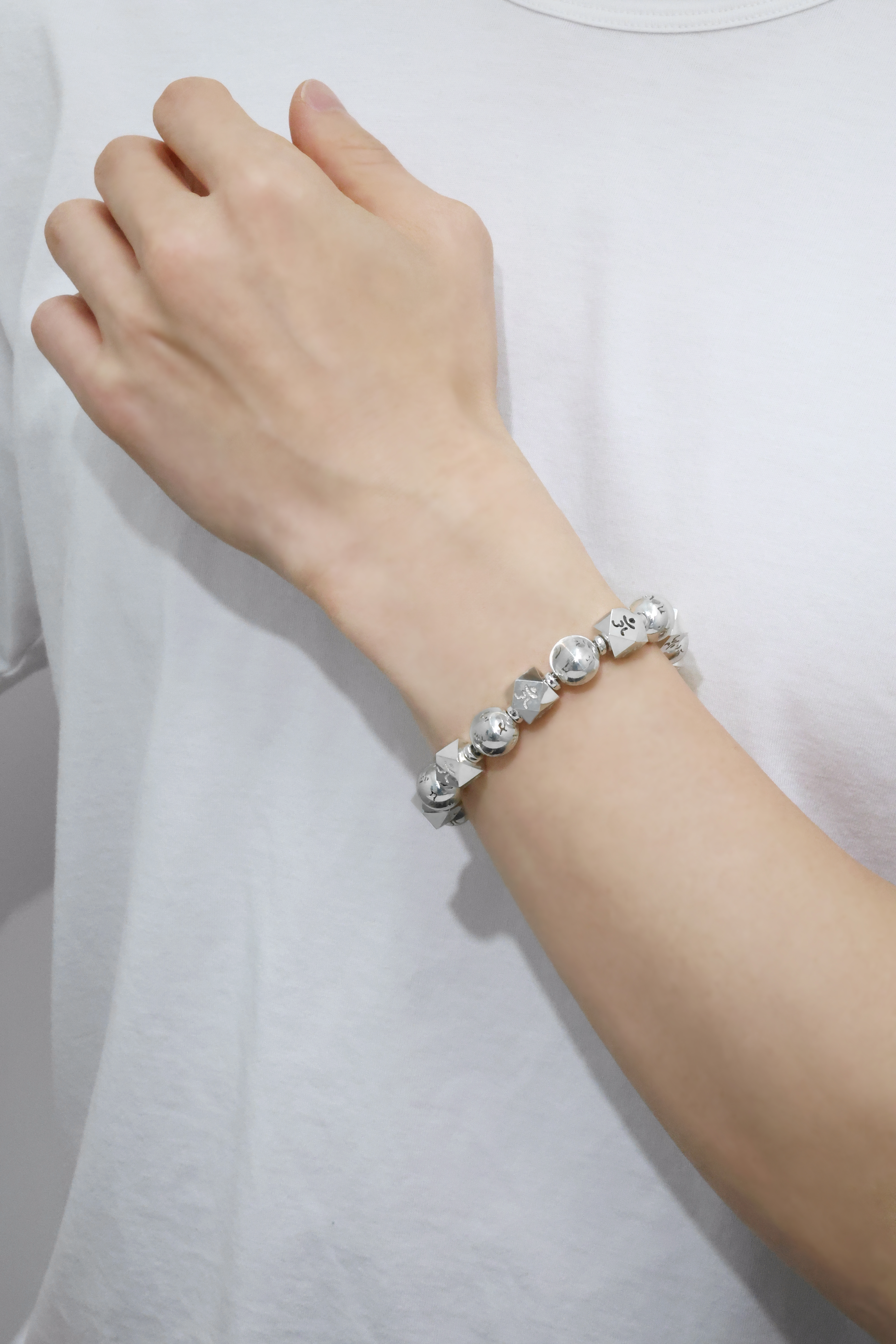 은염주팔찌 실버925 불교팔찌 컷팅볼 12mm 이미지 7
