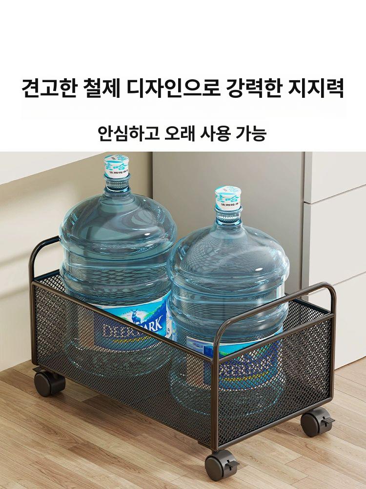 책 가방 정리함 보관함 수납함 학원 이동식 풀리 블랙 책상 소품 - 상세 이미지 4