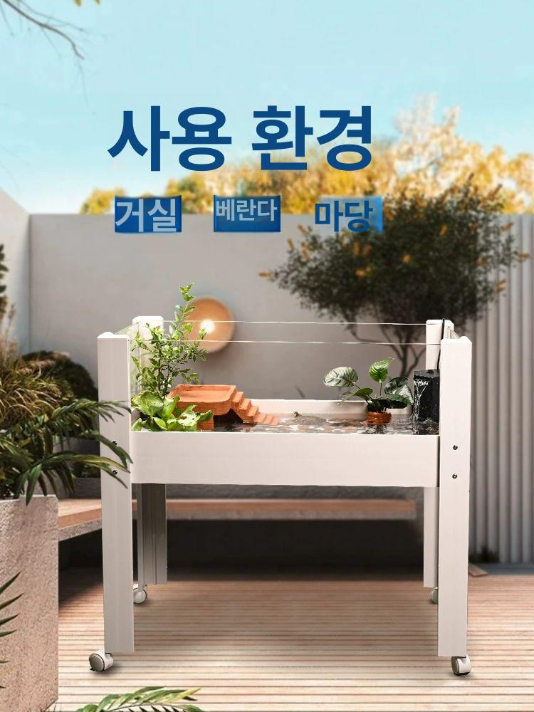 수족관 어항 거북이 일체형 인테리어 반수생 대형 물고기 사이즈 키우기 수조 포함 가정용 - 상세 이미지 5