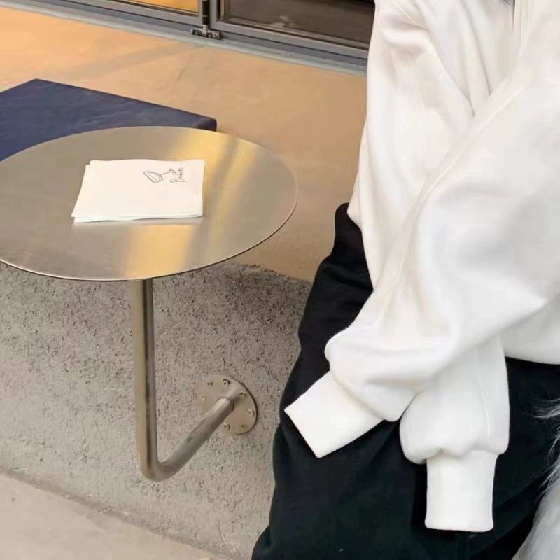 접이식 사이드 테이블 원형 탁자 커피 침실 가구 간이테이블 식탁 카페 간이 야외 북유럽풍 - 상품 이미지