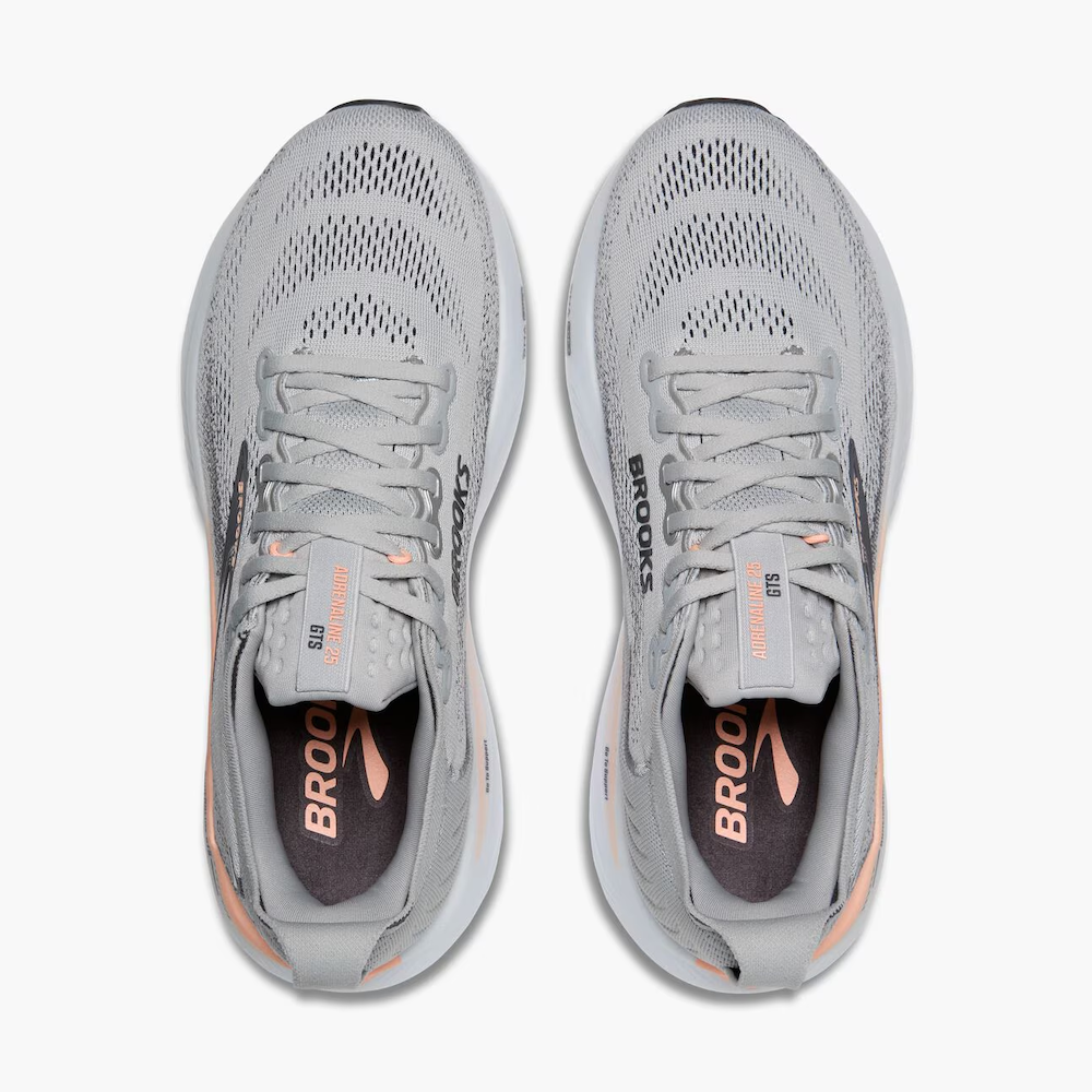 브룩스 Adrenaline GTS 25 여성 런닝화 운동화 Grey/Blackened Pearl/Coral - 상세 이미지 3