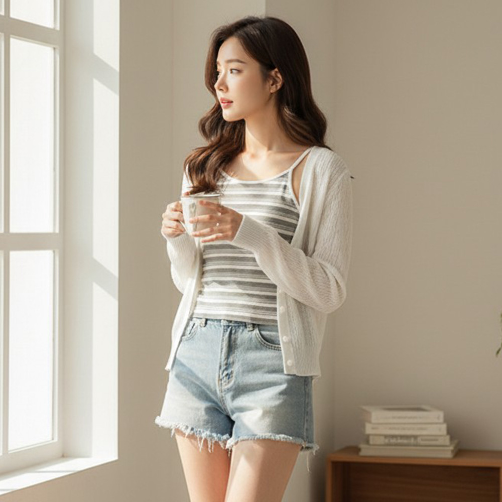 멜로니스 캡내장 스트라이프 나시 이너티 SD-262036 - 검정