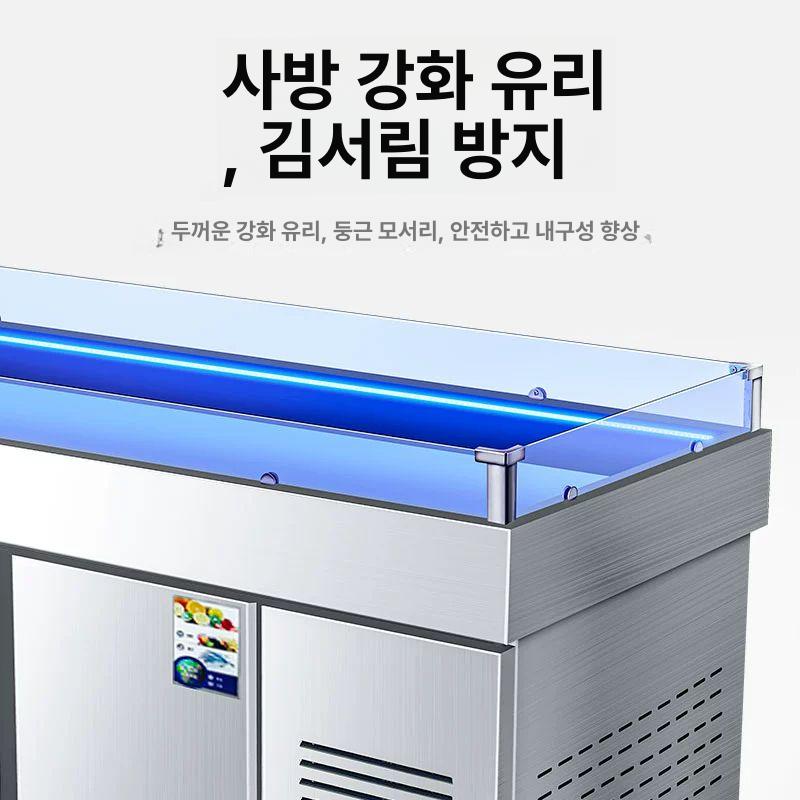 수산 냉동고 캐비닛 신선 냉장 가게 참치 얼음 초저온 소주 테이블 디스플레이 온도 카페 - 상세 이미지 3