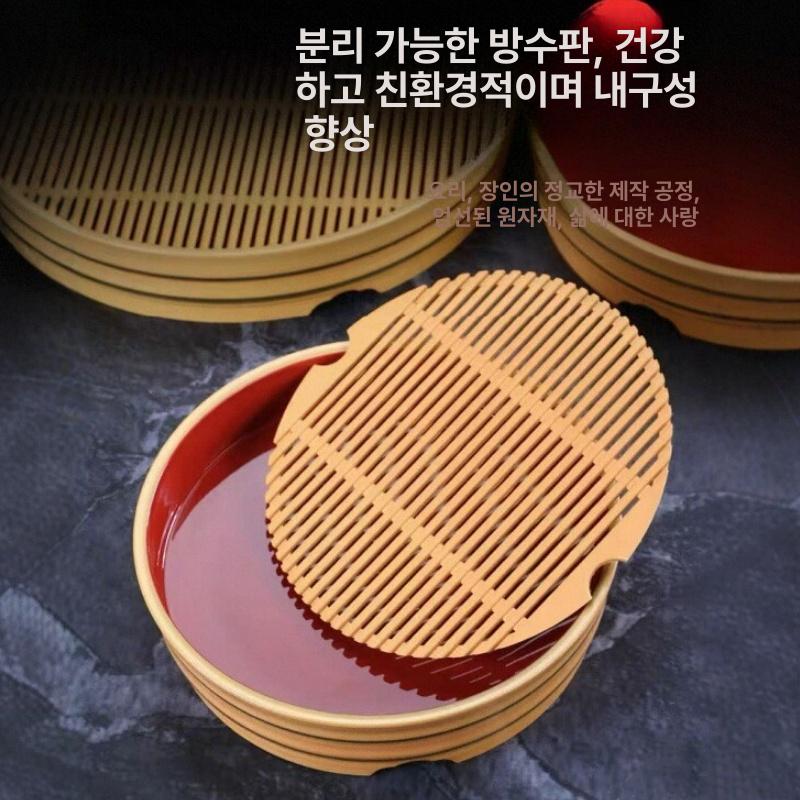 생선회 접시 횟집 화산 호텔 컬러램프 업소용 식기 레스토랑 그릇 숯 사시미 블랙화이트 이미지 6