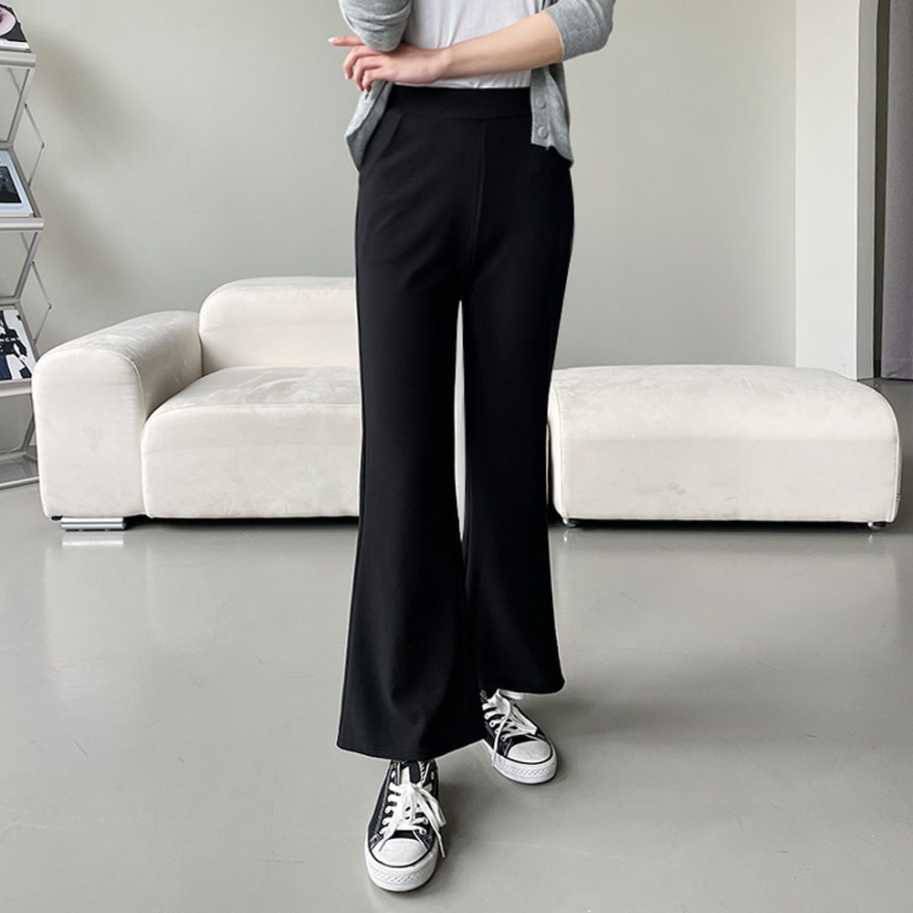 여성 아스민 스판 밴딩 롱 부츠컷 팬츠 JB-1007295 - 네이비