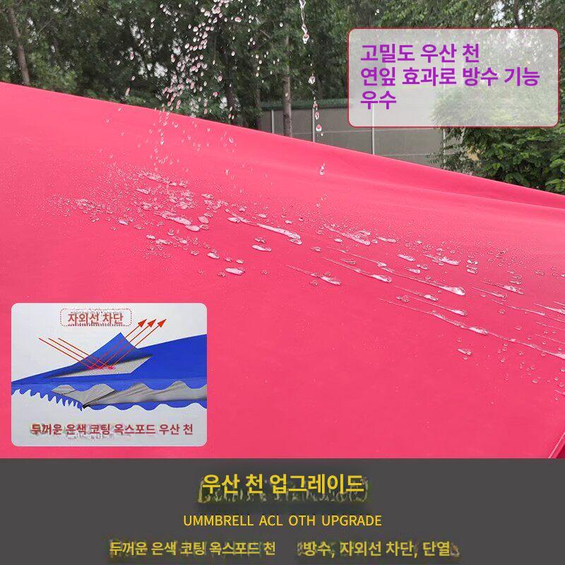 파라솔 사각 각도조절 대형 썬쉐이드 초대형 와인 받침대 다크그린 접이식 태양광 옥상 - 상세 이미지 5