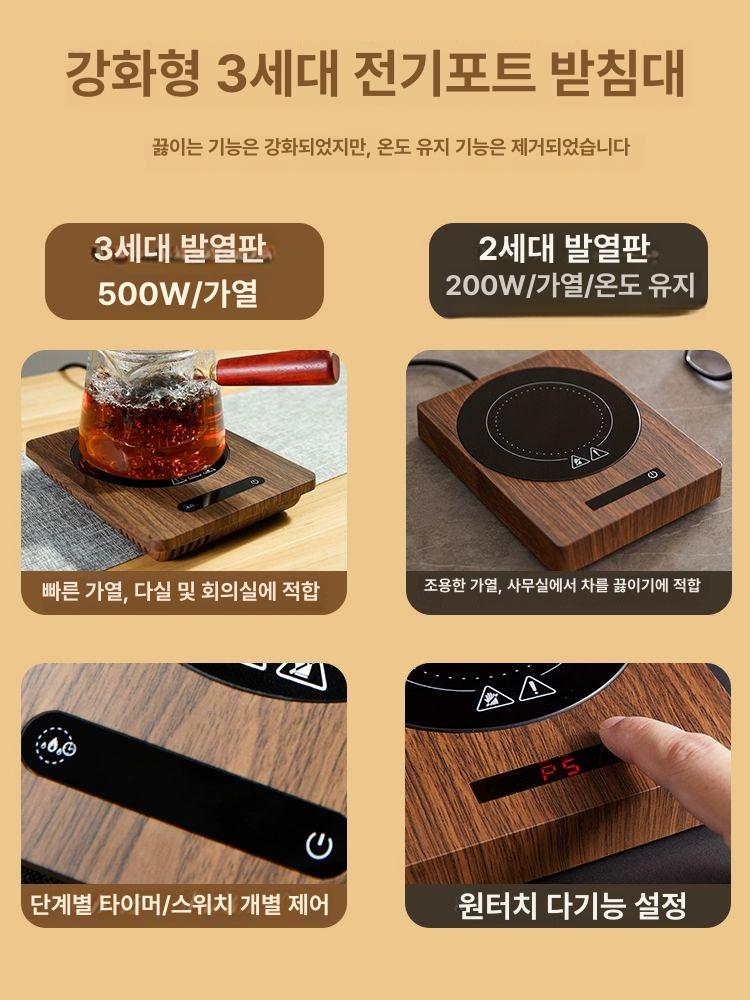 소형 주전자 워머 투명 메이커 차 가정용 찻주전자 티워머 캠핑 티포트 수제 티팟 내열유리 - 상세 이미지 4