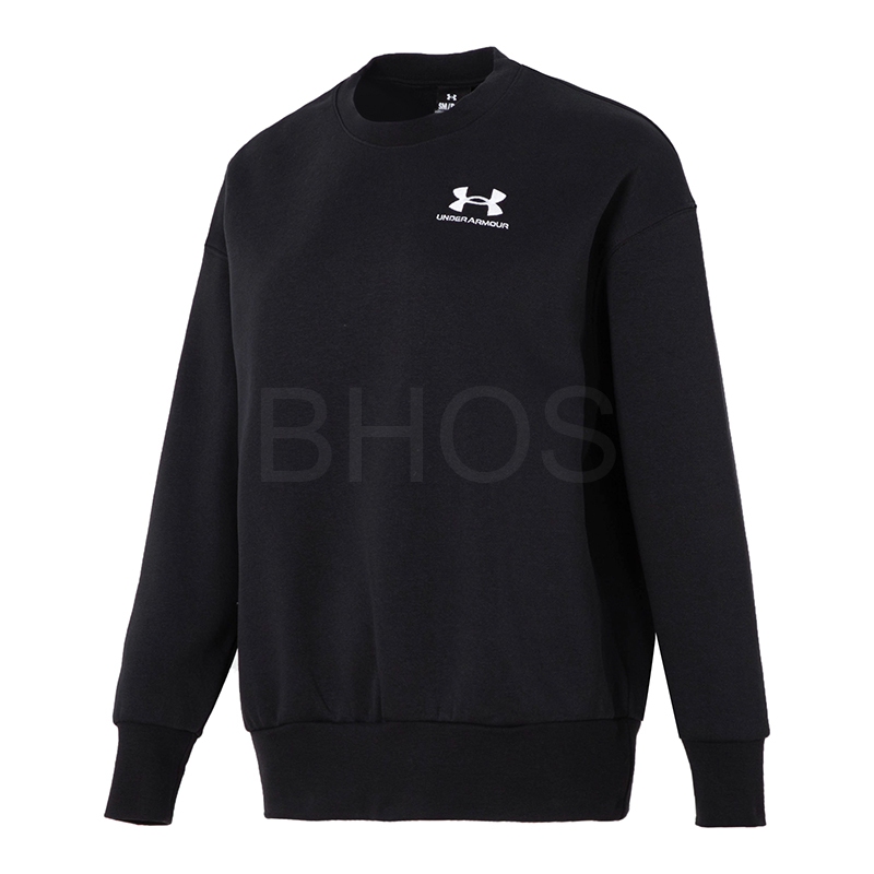 언더아머 ESSENTIAL FLC oS CREW 블랙 여성 맨