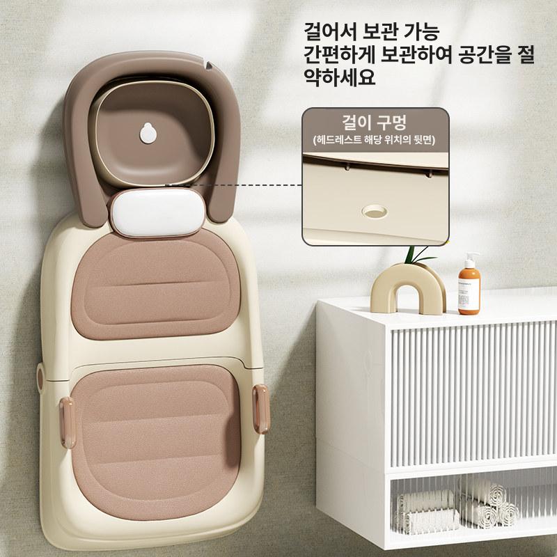 접이식 샴푸의자 머리 목욕 환자 어르신 감는 성인용 접이식샴푸의자 침대 이동식 베드 이미지 6