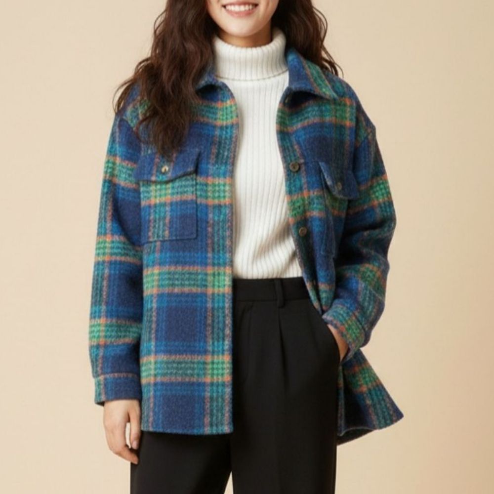 체크 셔켓 자켓 HPC-1007887 - 블루