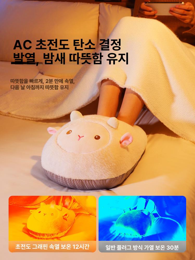 풋워머 발난로 전기 발보온 발방석 온열패드 매트 보온 책상 사무실발난로 난로 겨울 파티션 - 상세 이미지 3