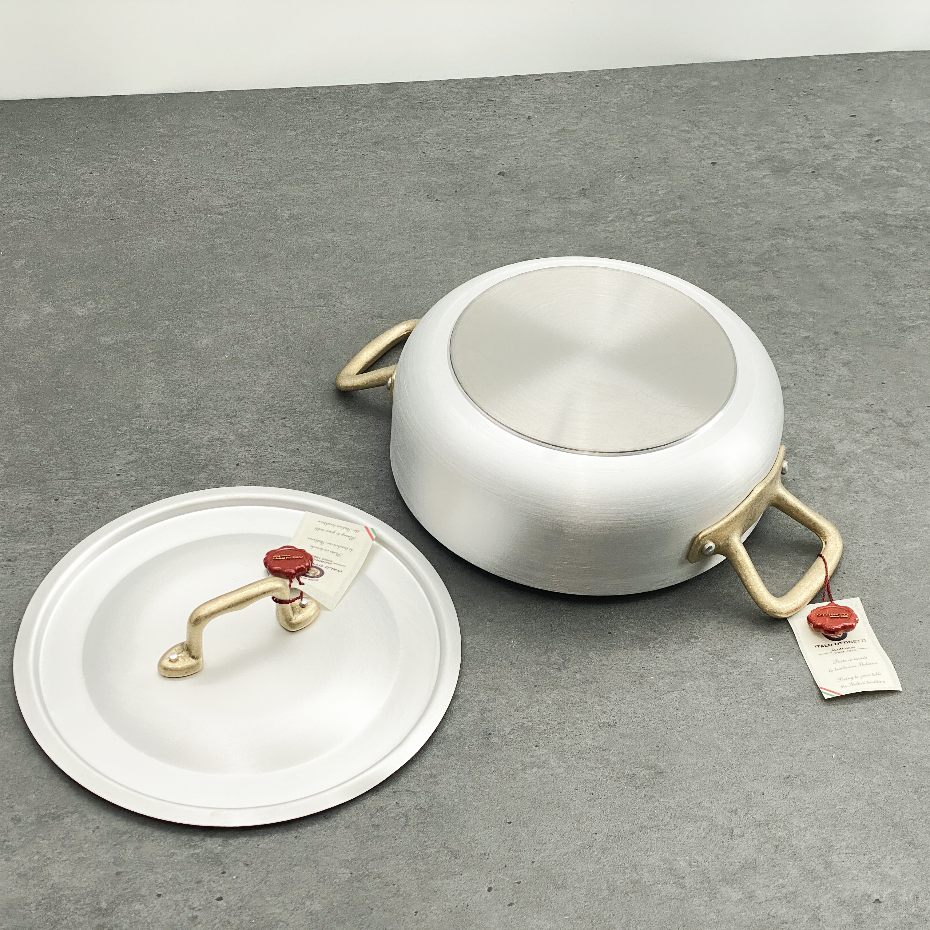 13번 20cm 소테팬(인덕션O) 브라스 핸들 이탈리아 오티네티 이미지 6