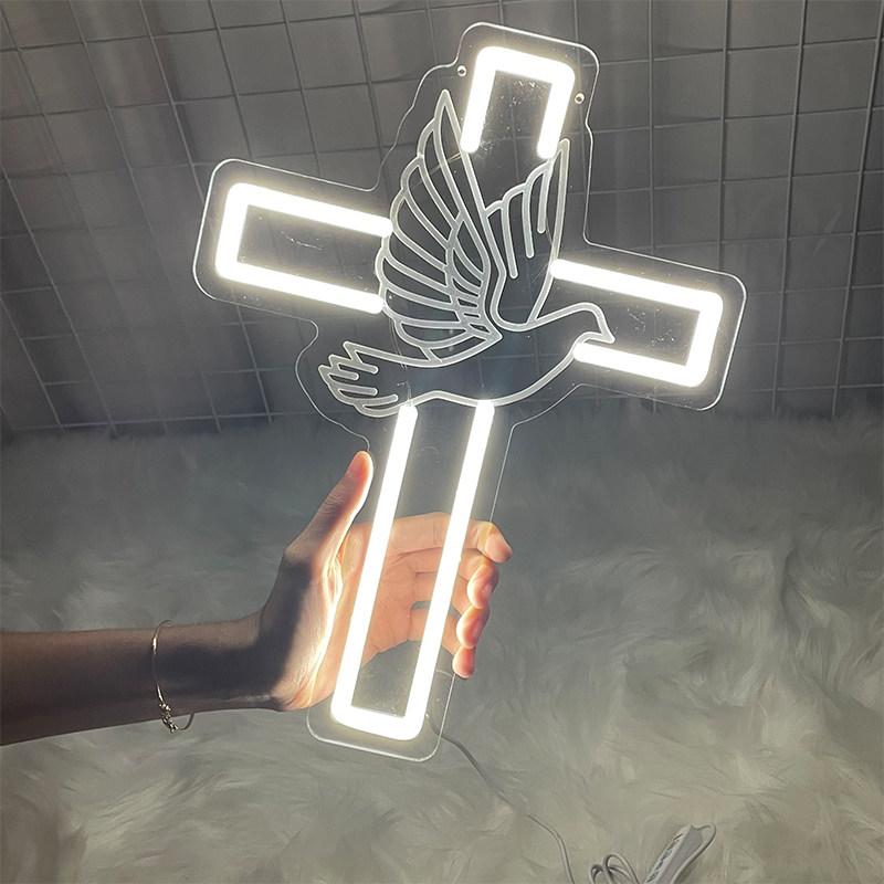 기독교 십자가 조명 led 크리스탈조명 플러그인 수면등 스탠드 선물 성당 무드등 벽걸이 - 상세 이미지 4