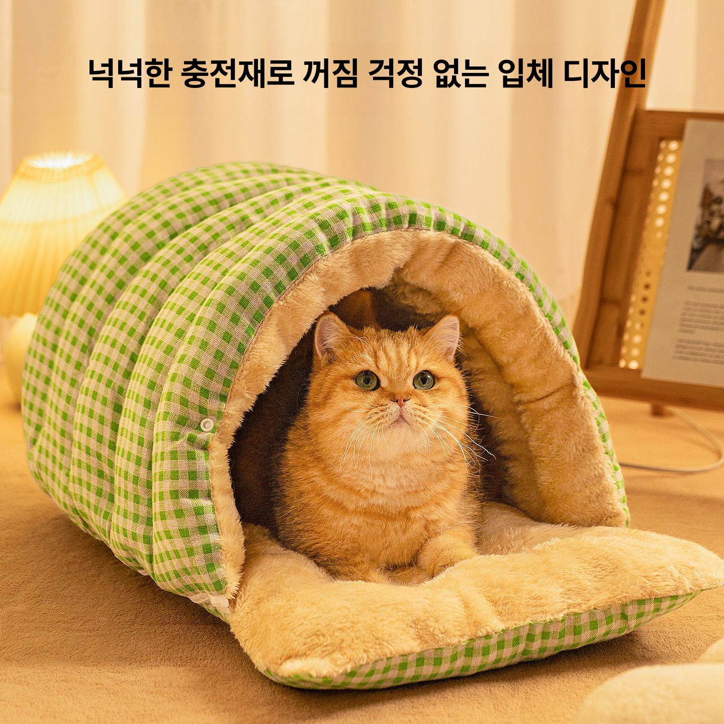 반려동물 캣하우스 플리스 소형 위한 반려동물을 강아지 패드 중형 보온성을 캣 아늑한 - 상세 이미지 3
