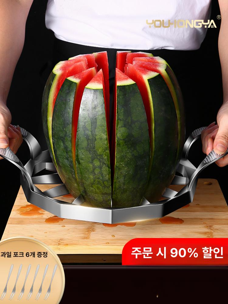 과일 절단기 스테인레스 대형 도마 감자 구멍 기계 긴칼 분할기 멜론 커터기 스텐 자동 - 상세 이미지 2