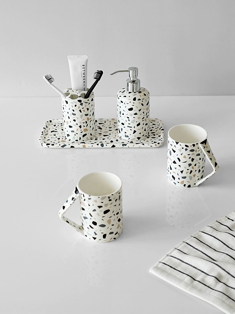 욕실 수납장 선반 규조토 트레이 수납 정리 트레이핑크 트레이블루 트레이그린 세면대 코너 - 상세 이미지 4