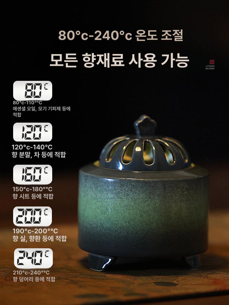 발향기 전기향로 가정용 충전식 전기 훈향기 향로 블랙 블렌더 충전식전기향로 천연 흡연기 이미지 6