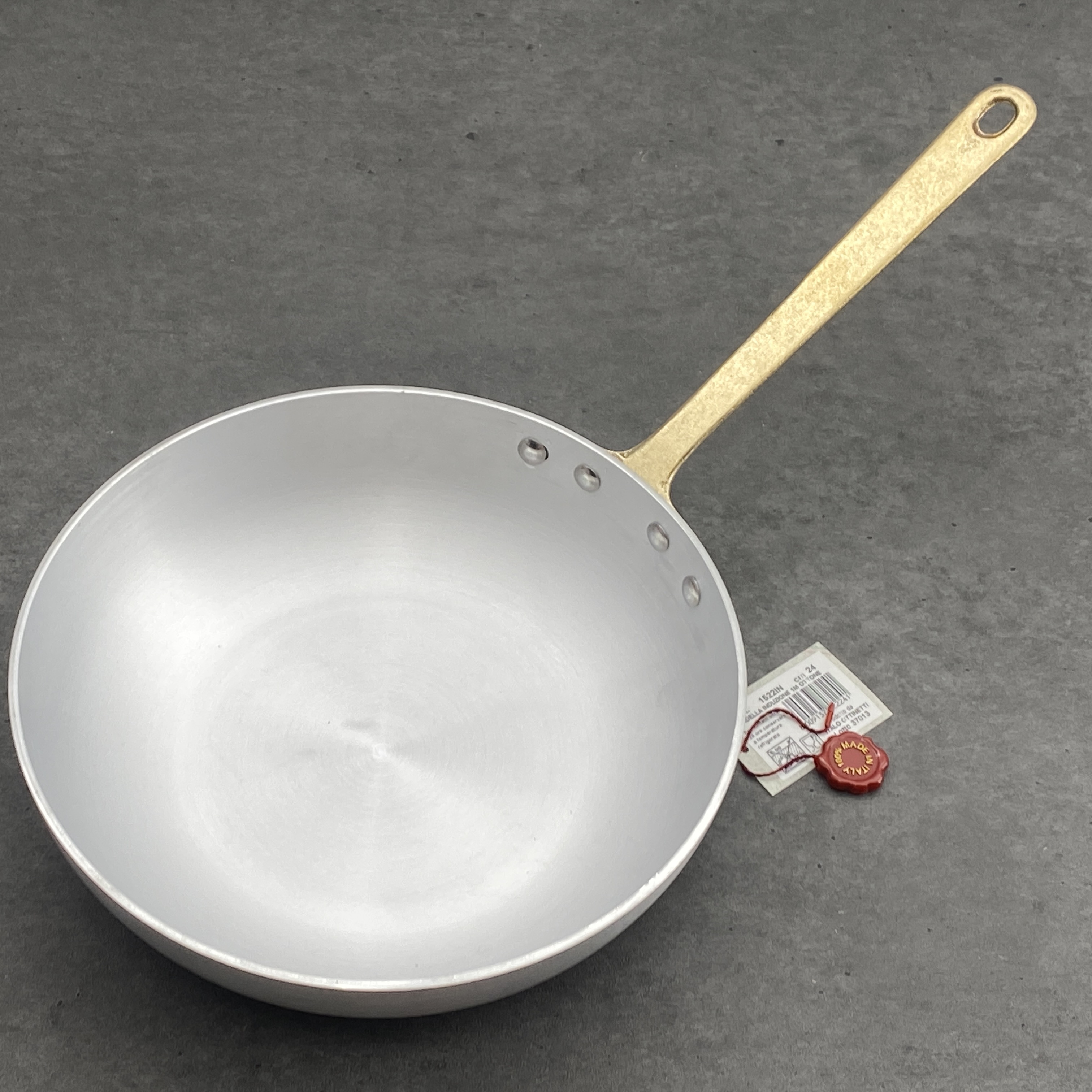 19번 24cm 편수 프라이팬(인덕션O) 브라스 핸들 이탈리아 오티네티 - 상세 이미지 2