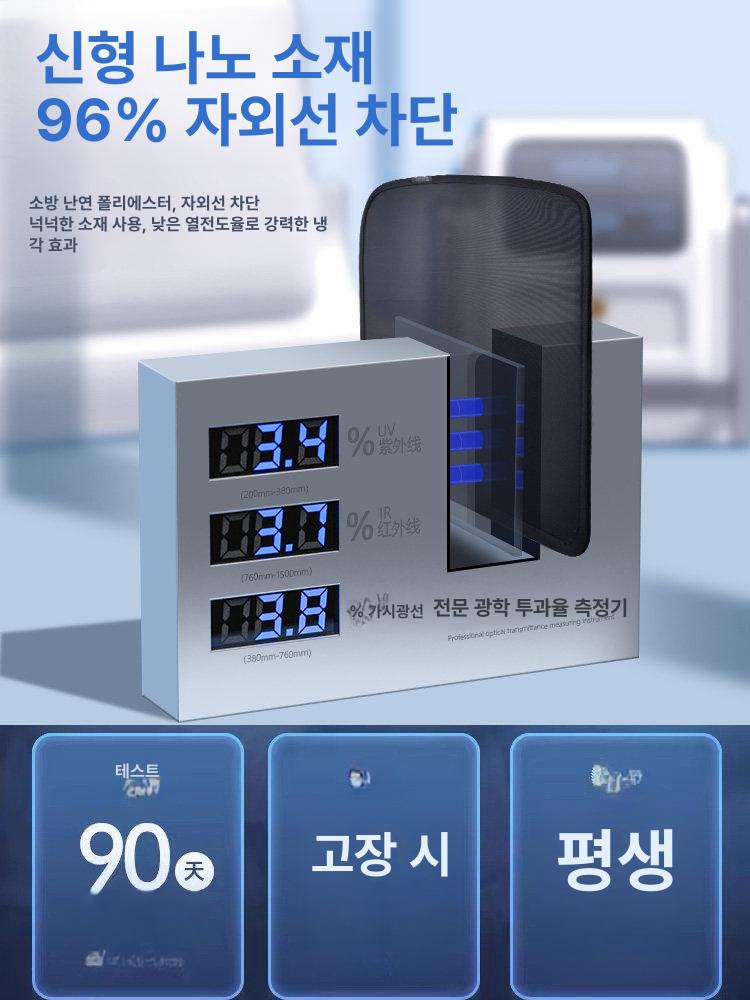 차량용 햇빛 차단 자석식 자외선차단 조수석 커버 선바이저 차량 자동차용품 자외선 전용 - 상세 이미지 4