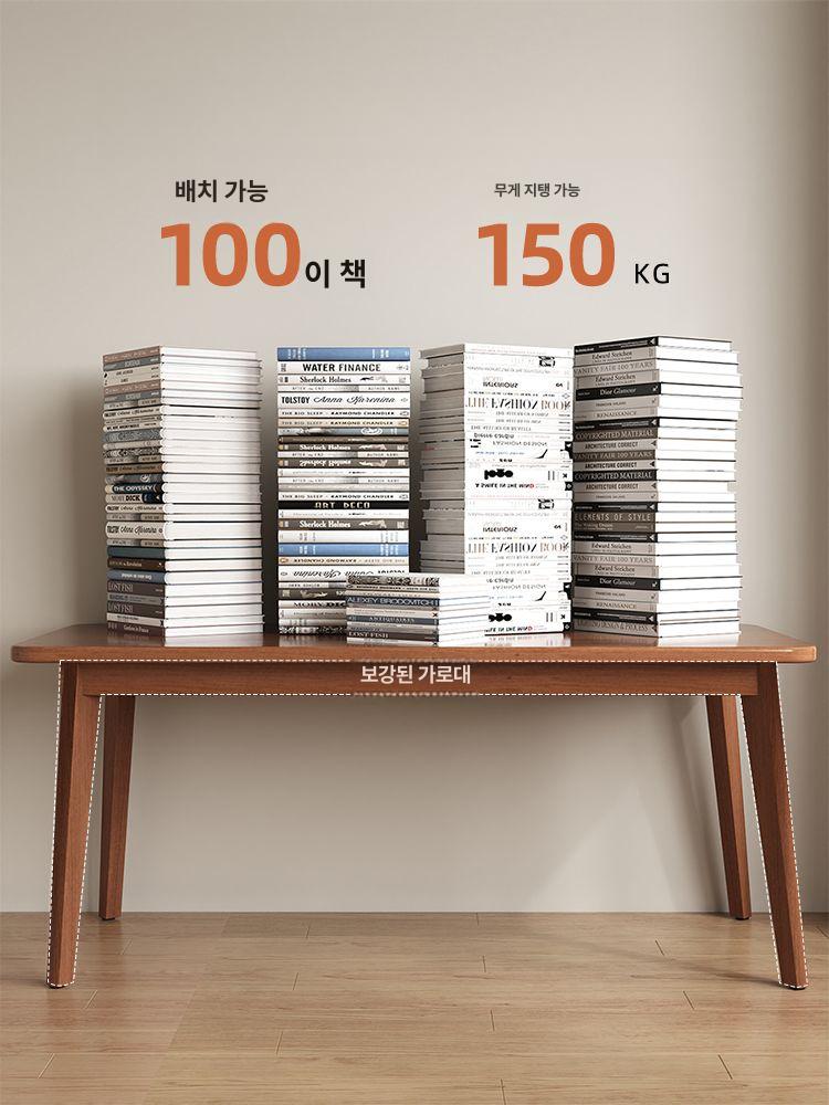 베란다 테이블 롱 창가 긴책상 데스크 사이드 원목 간이 대리석 길고 좁은 월넛색 폭 보조 - 상세 이미지 3