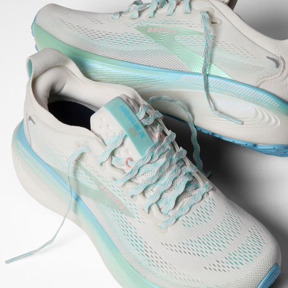 브룩스 Adrenaline GTS 25 여성 런닝화 운동화 White/Sea/Aqua - 상세 이미지 5