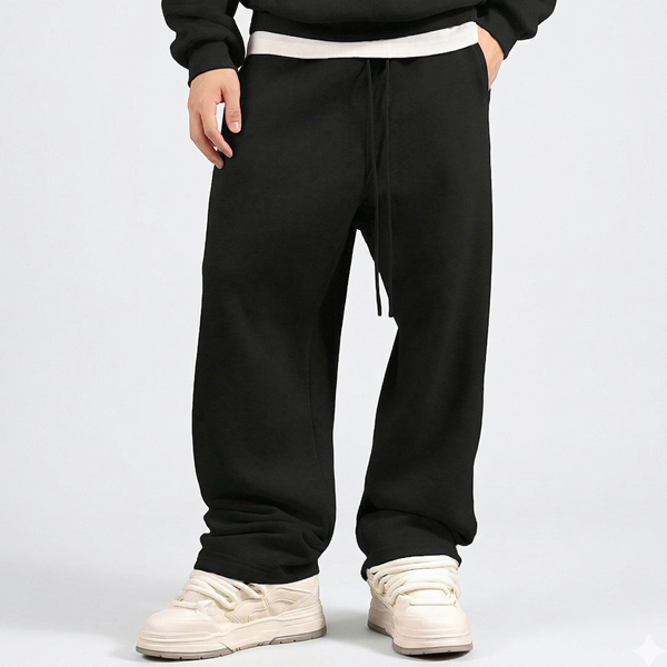 무지 미니멀 허리밴딩 남성 베이직 루즈핏 일자팬츠 IS-TRP04 - 그레이