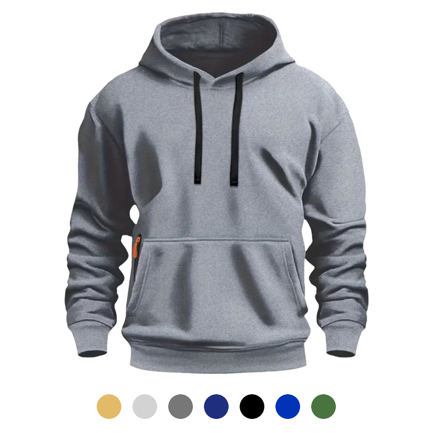 유니바운드 지퍼형 기모후드티 커플티 단체복 루즈핏 오버핏 캐주얼룩 - 카키