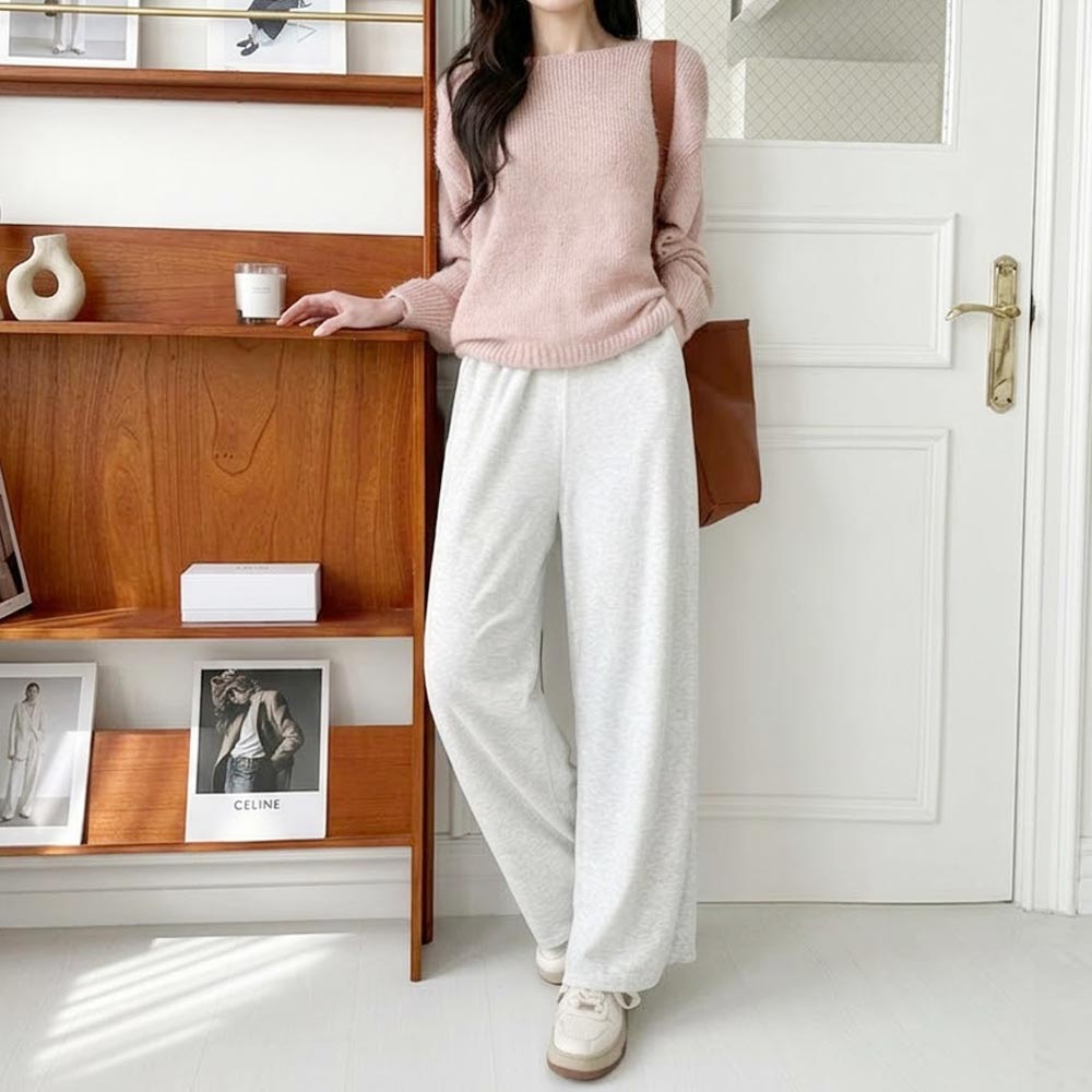 여성 심플 4컬러 스트링 와이드 팬츠 DJJ-ACC-2005W - 소라