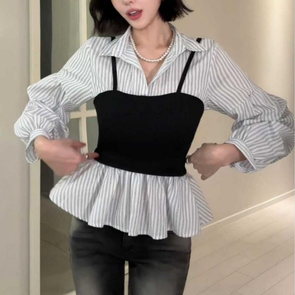 뷔스티에 레이어드 셔츠 HPC-1007865 - 소라